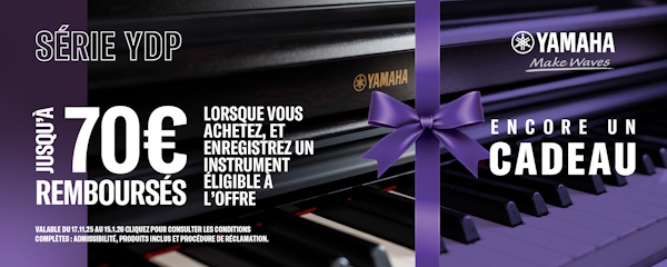 Jusqu'à 70€ de cashback sur les pianos de la gamme Arius de Yamaha
